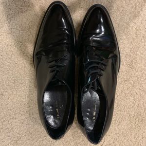 Celine Patent Leather Lace up Oxford shoes